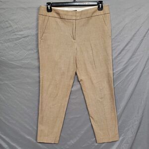 LOFT Womens Marisa Dress Pant Straight Fit 10 Brown Polyblend Straight Leg Pants
